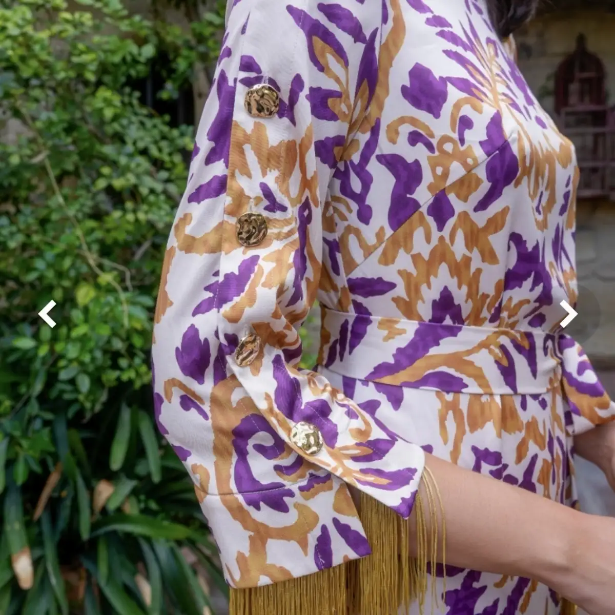 ROBE IMPRIMEE FLUIDE A FRANGES