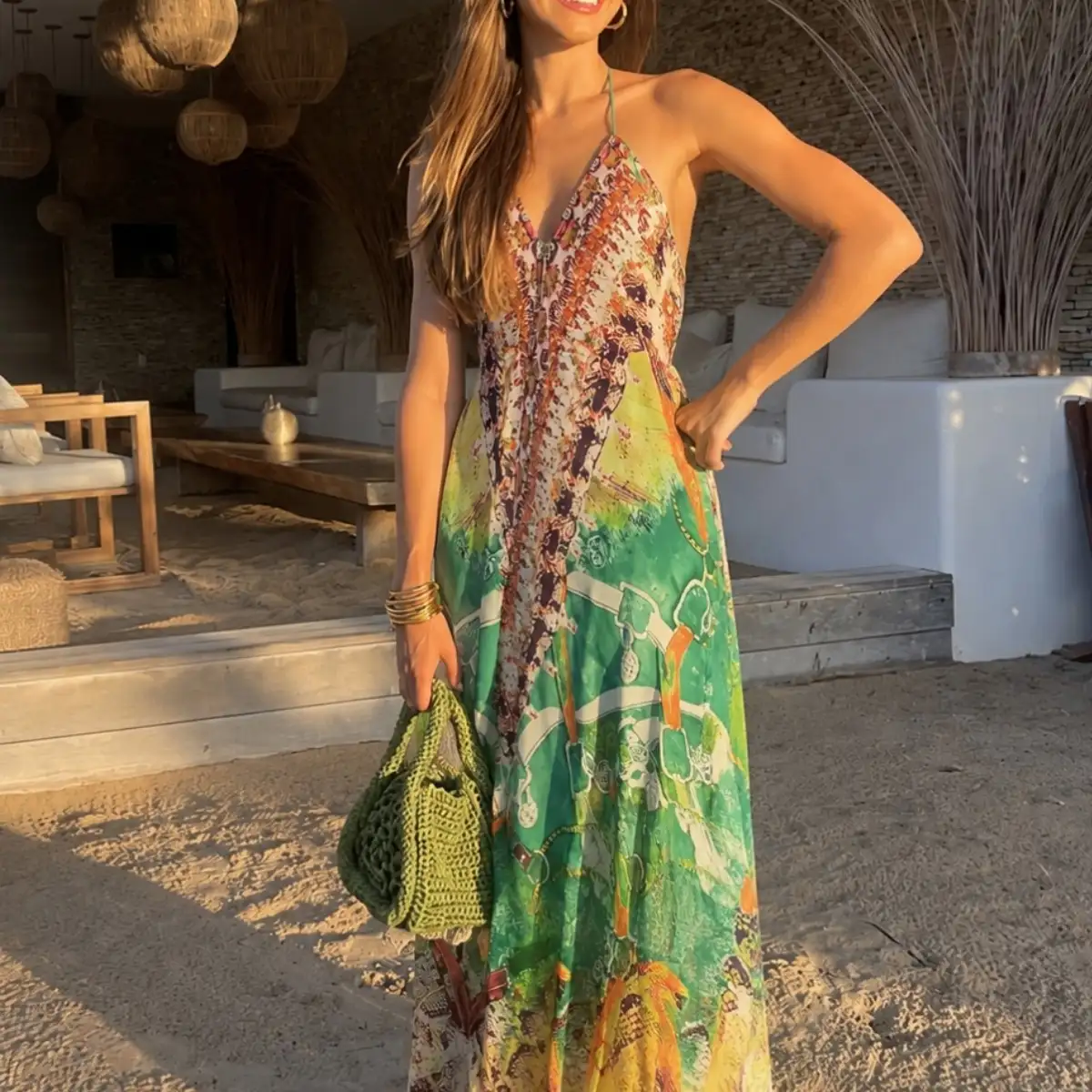 Robe extra longue  imprimé