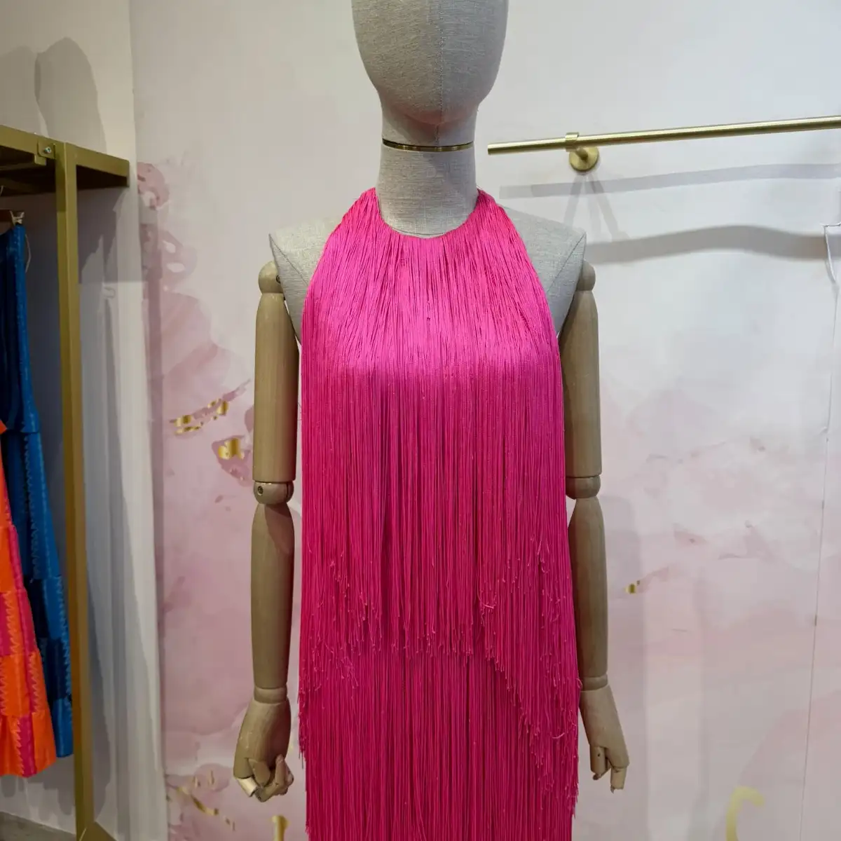 ROBE COURTE FUSHIA FLUO