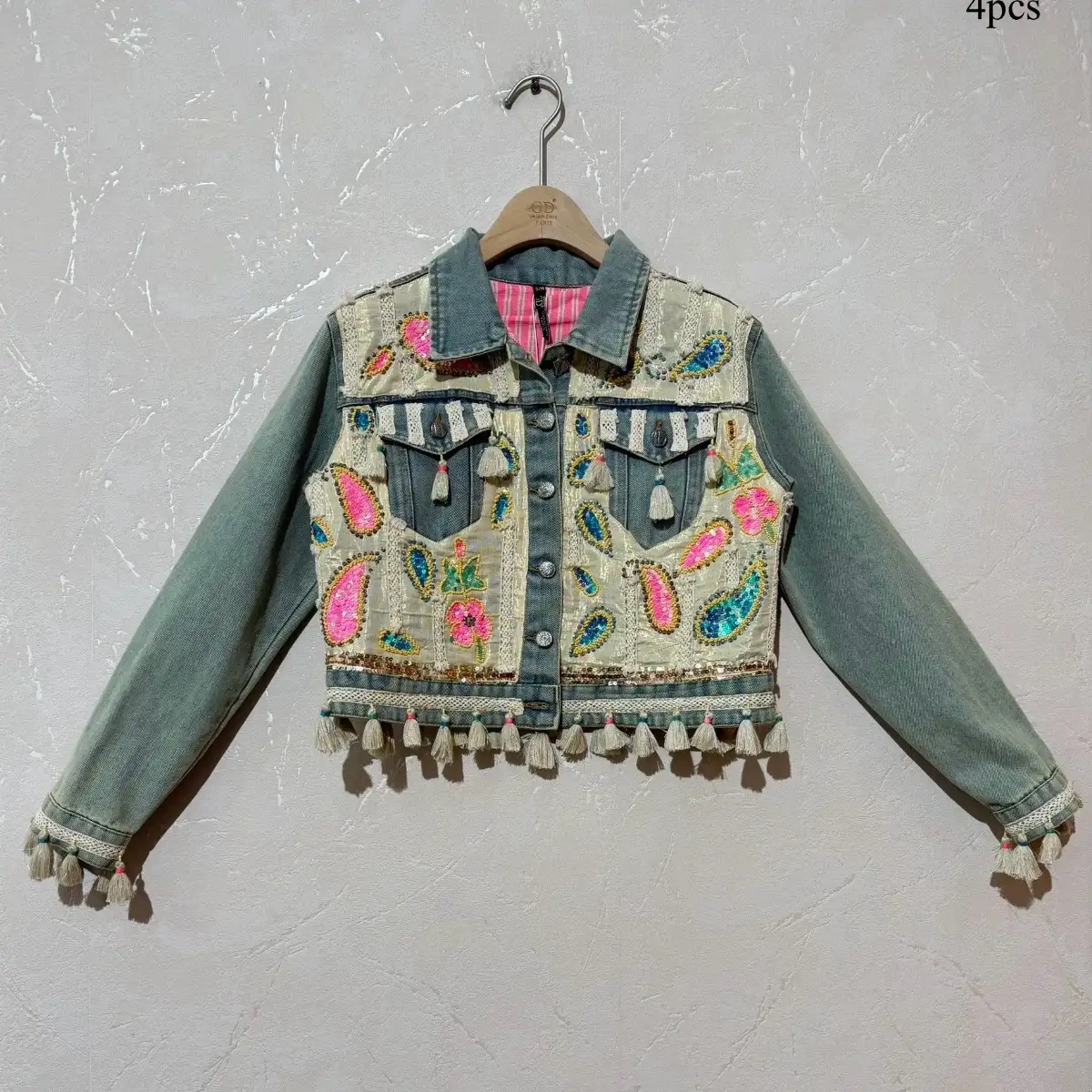 Veste jeans brodé