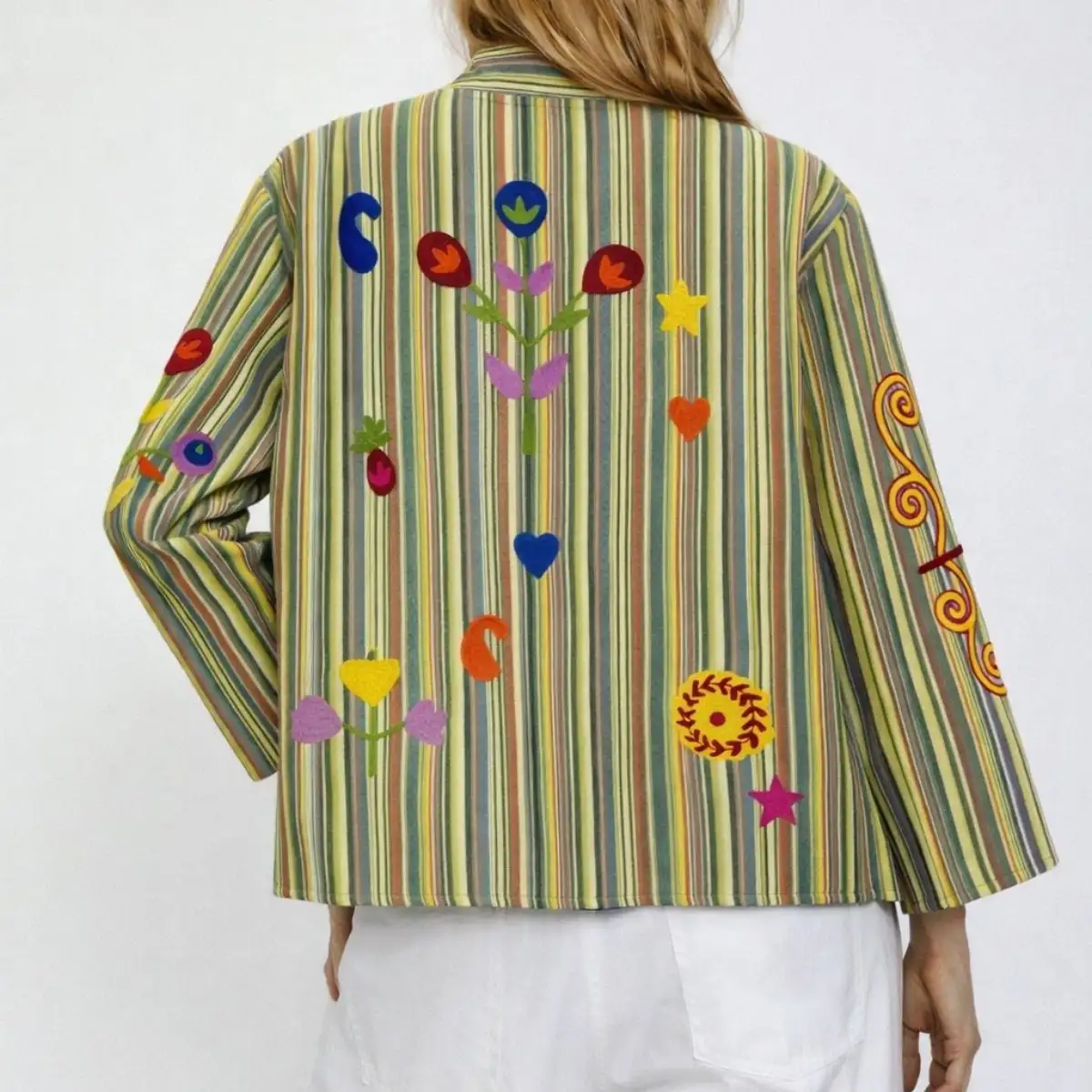 Veste india doublé multicolore coton