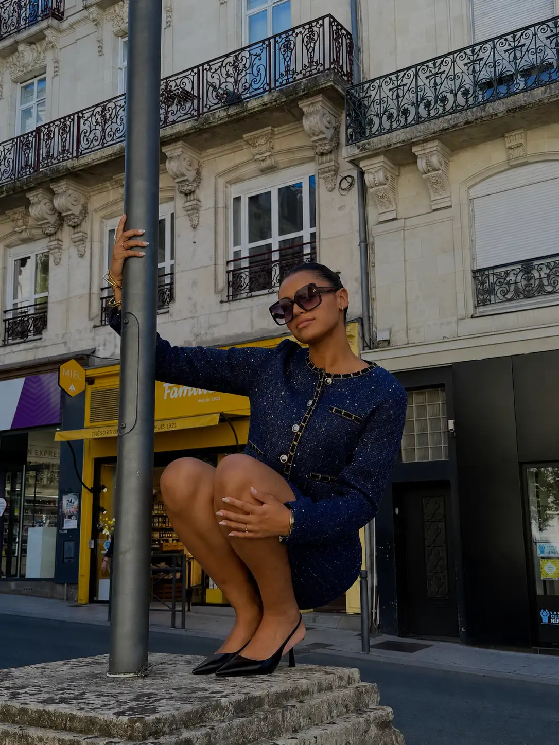 Veste bleue chic